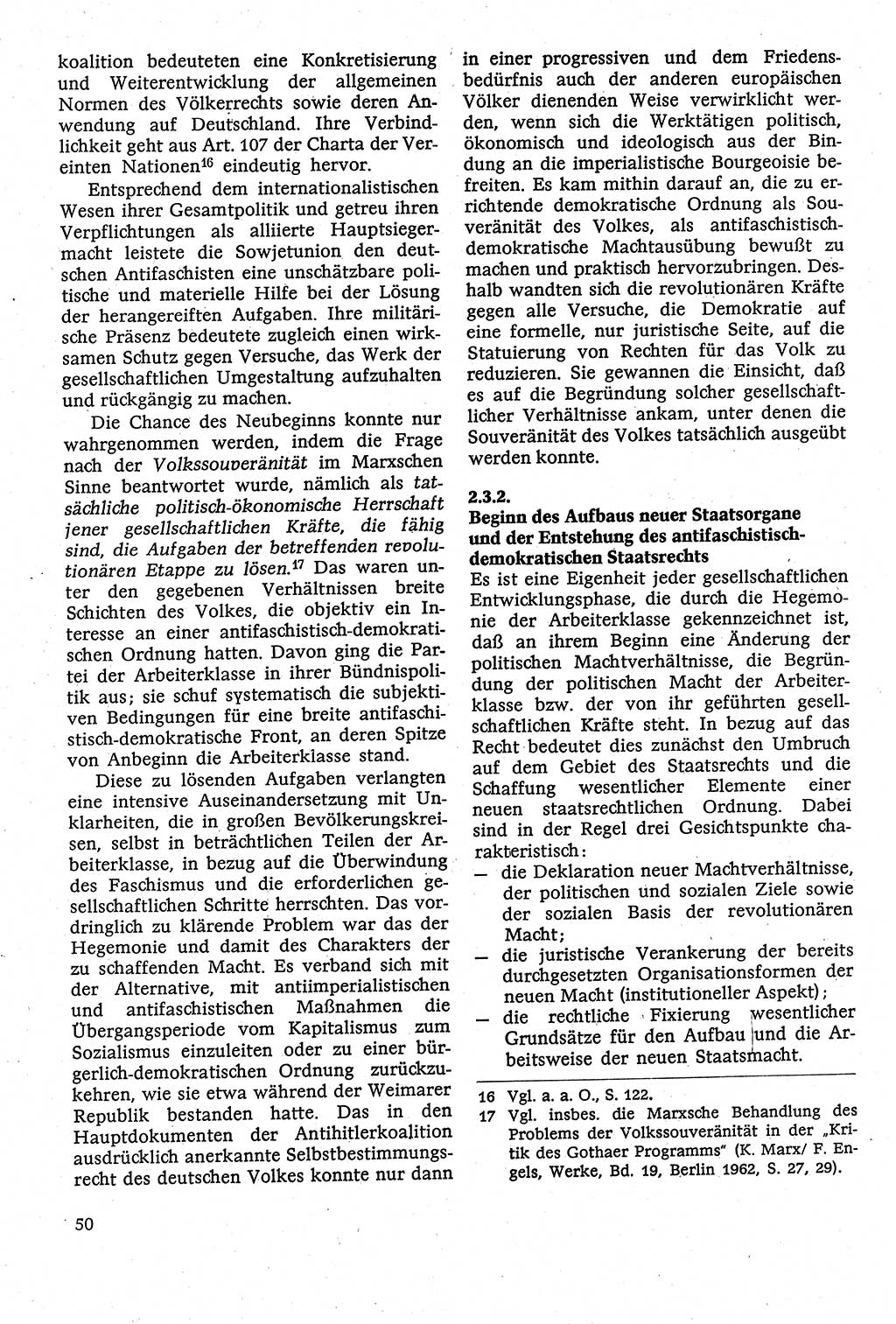 Staatsrecht der DDR [Deutsche Demokratische Republik (DDR)], Lehrbuch 1984, Seite 50 (St.-R. DDR Lb. 1984, S. 50)