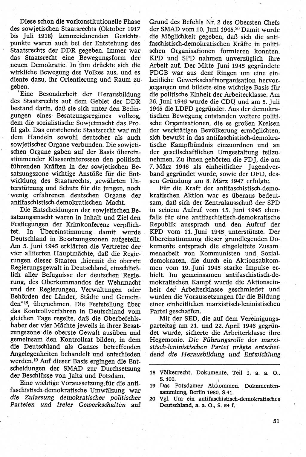 Staatsrecht der DDR [Deutsche Demokratische Republik (DDR)], Lehrbuch 1984, Seite 51 (St.-R. DDR Lb. 1984, S. 51)