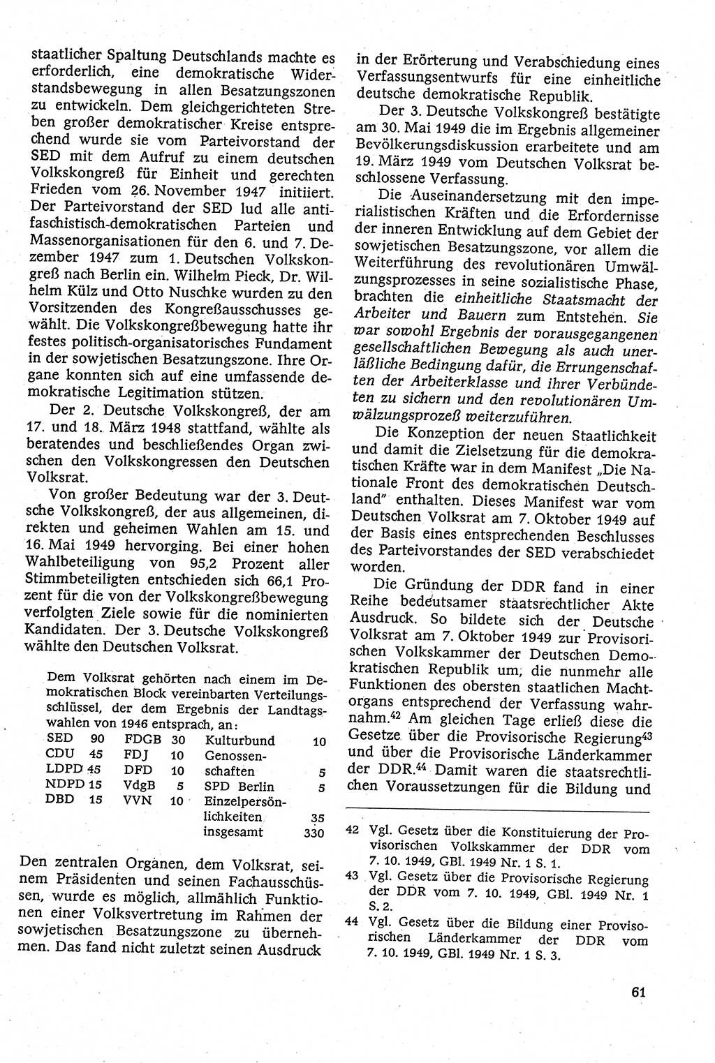 Staatsrecht der DDR [Deutsche Demokratische Republik (DDR)], Lehrbuch 1984, Seite 61 (St.-R. DDR Lb. 1984, S. 61)