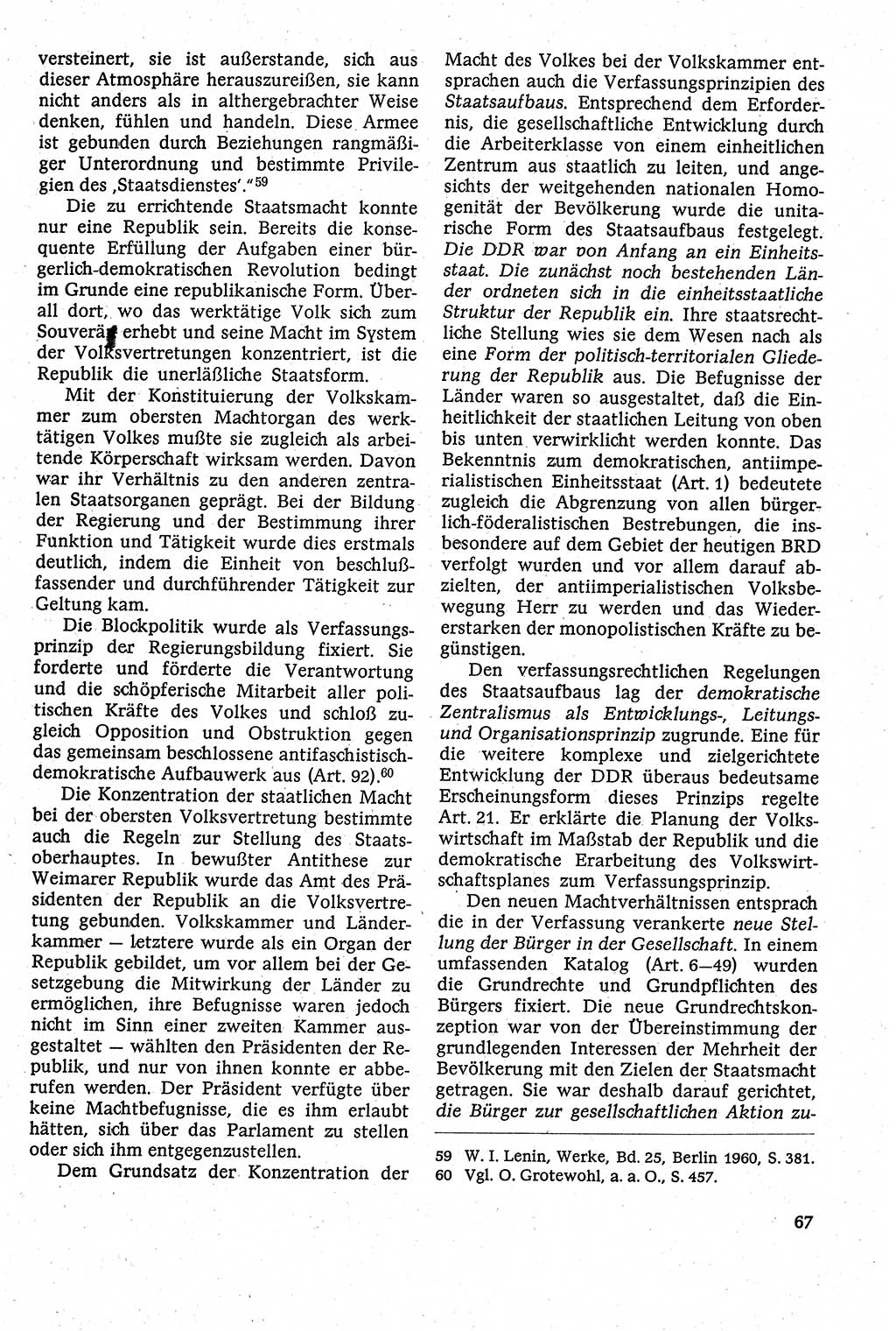 Staatsrecht der DDR [Deutsche Demokratische Republik (DDR)], Lehrbuch 1984, Seite 67 (St.-R. DDR Lb. 1984, S. 67)