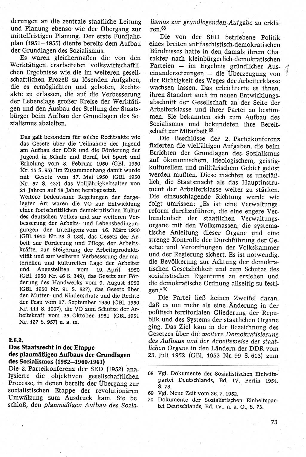 Staatsrecht der DDR [Deutsche Demokratische Republik (DDR)], Lehrbuch 1984, Seite 73 (St.-R. DDR Lb. 1984, S. 73)