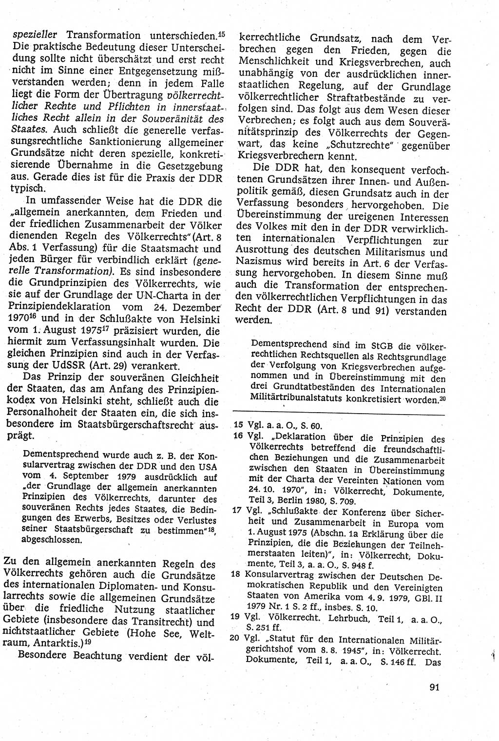 Staatsrecht der DDR [Deutsche Demokratische Republik (DDR)], Lehrbuch 1984, Seite 91 (St.-R. DDR Lb. 1984, S. 91)