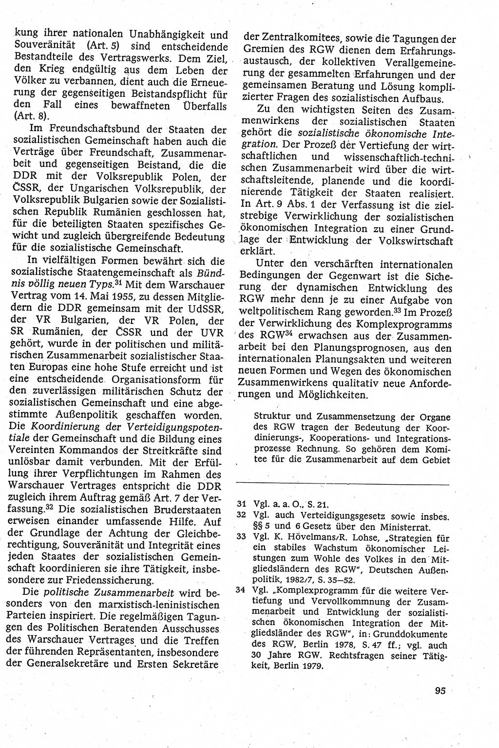 Staatsrecht der DDR [Deutsche Demokratische Republik (DDR)], Lehrbuch 1984, Seite 95 (St.-R. DDR Lb. 1984, S. 95)