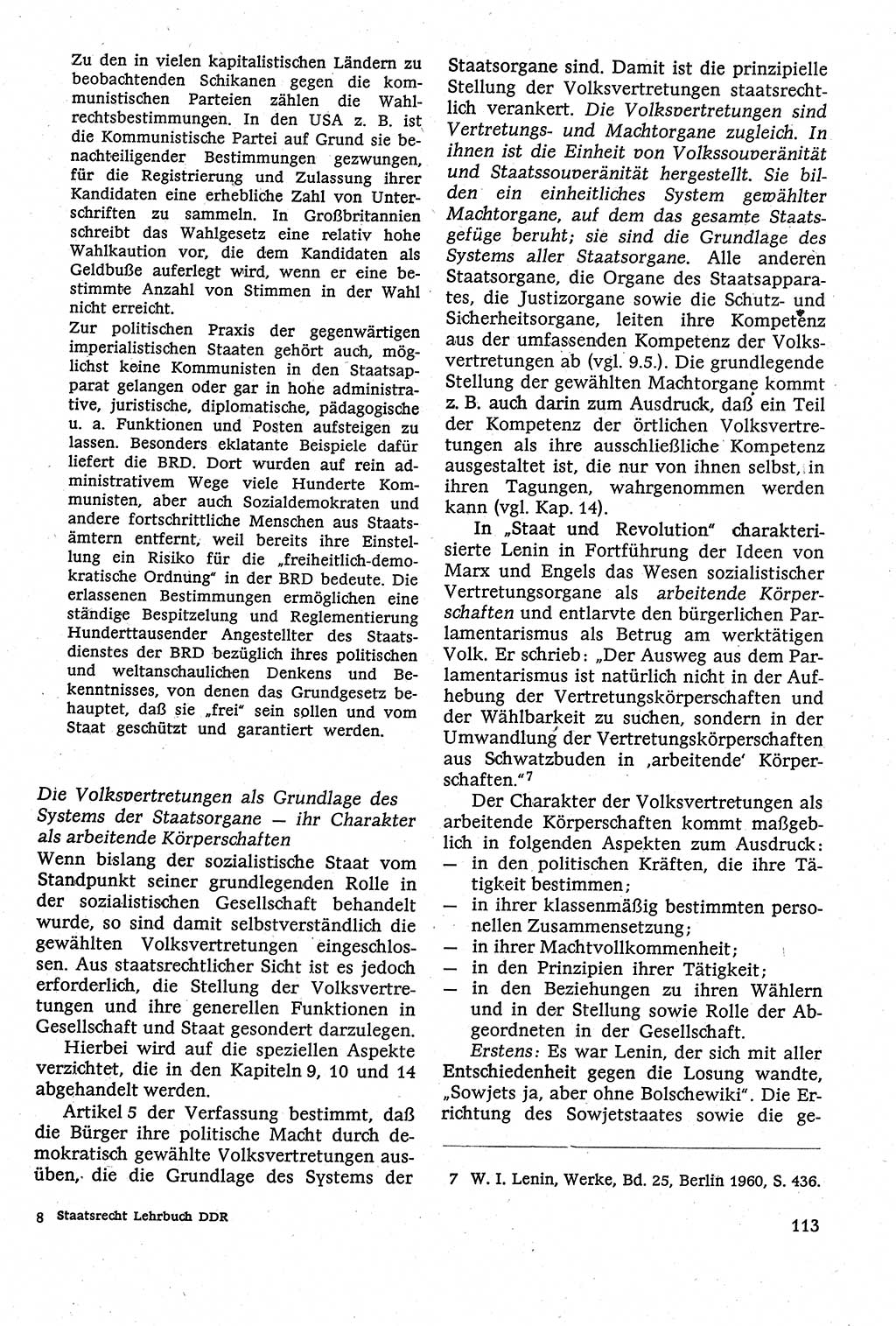 Staatsrecht der DDR [Deutsche Demokratische Republik (DDR)], Lehrbuch 1984, Seite 113 (St.-R. DDR Lb. 1984, S. 113)