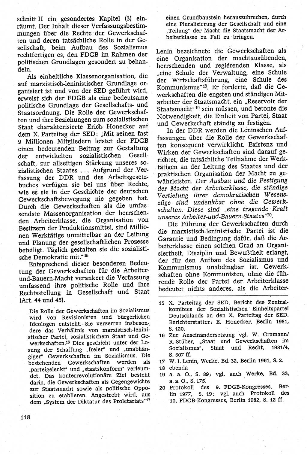 Staatsrecht der DDR [Deutsche Demokratische Republik (DDR)], Lehrbuch 1984, Seite 118 (St.-R. DDR Lb. 1984, S. 118)