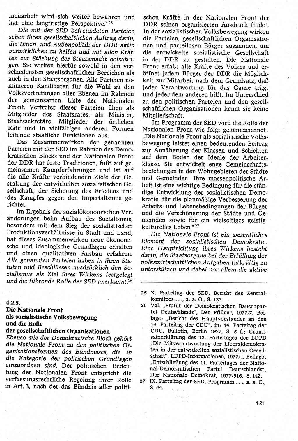 Staatsrecht der DDR [Deutsche Demokratische Republik (DDR)], Lehrbuch 1984, Seite 121 (St.-R. DDR Lb. 1984, S. 121)