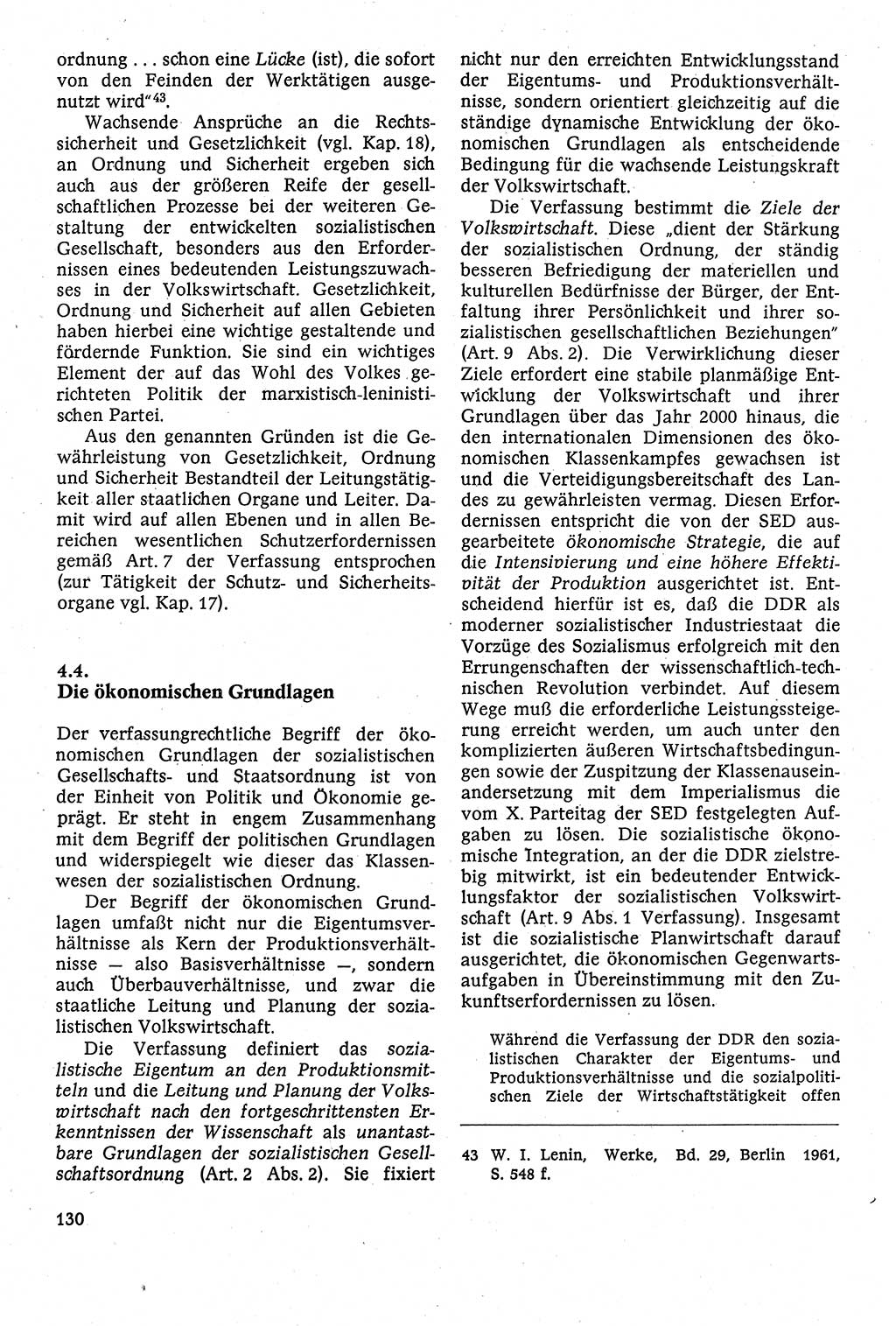 Staatsrecht der DDR [Deutsche Demokratische Republik (DDR)], Lehrbuch 1984, Seite 130 (St.-R. DDR Lb. 1984, S. 130)