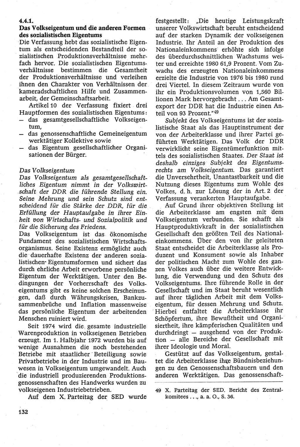 Staatsrecht der DDR [Deutsche Demokratische Republik (DDR)], Lehrbuch 1984, Seite 132 (St.-R. DDR Lb. 1984, S. 132)