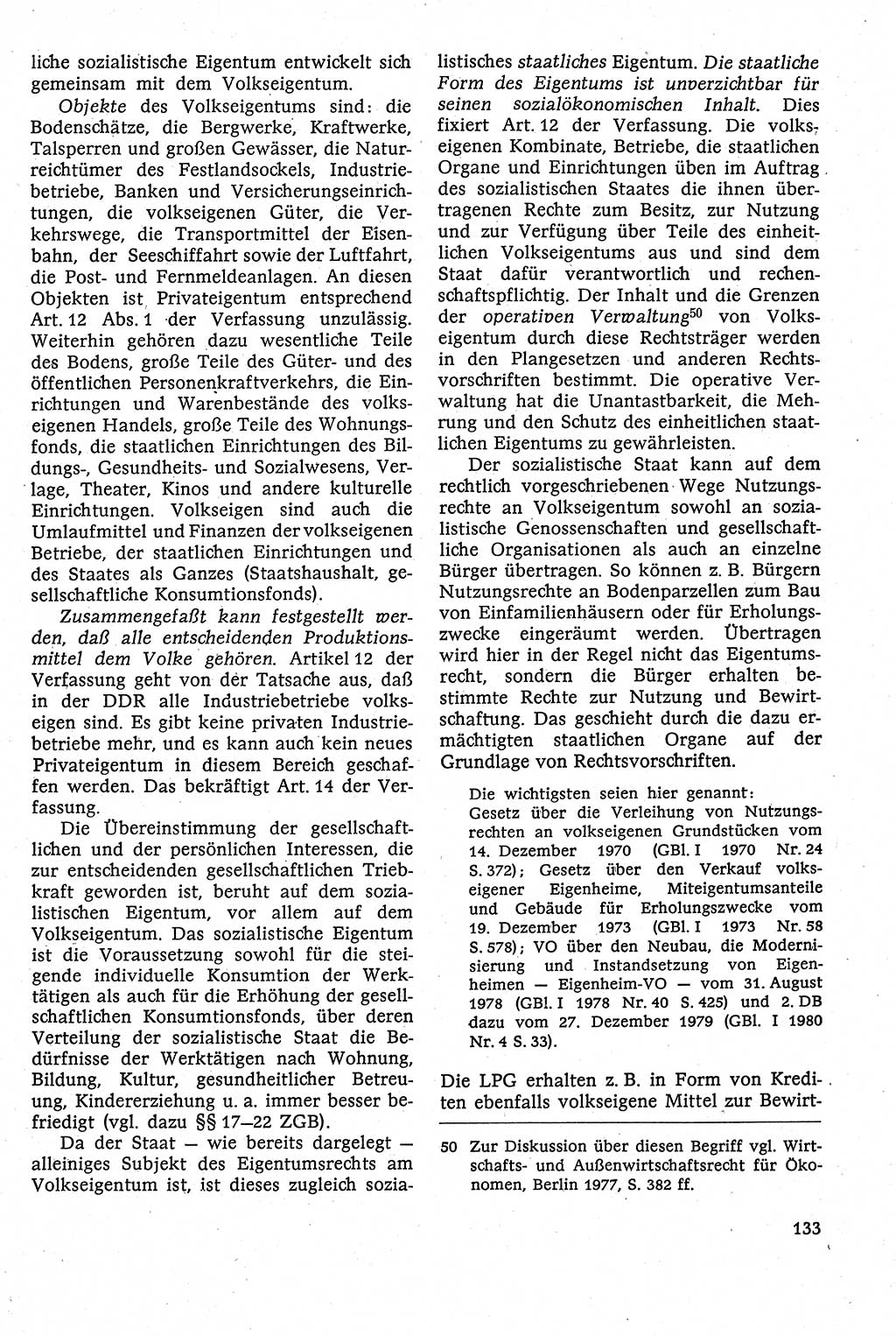 Staatsrecht der DDR [Deutsche Demokratische Republik (DDR)], Lehrbuch 1984, Seite 133 (St.-R. DDR Lb. 1984, S. 133)