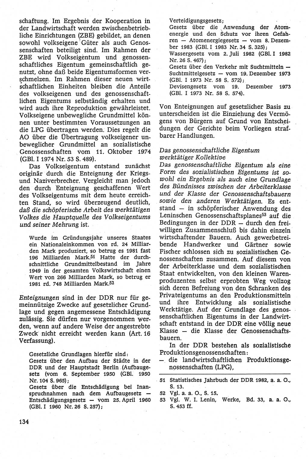 Staatsrecht der DDR [Deutsche Demokratische Republik (DDR)], Lehrbuch 1984, Seite 134 (St.-R. DDR Lb. 1984, S. 134)