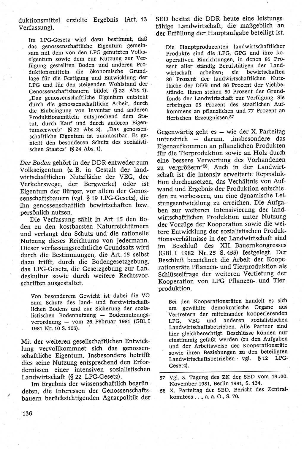 Staatsrecht der DDR [Deutsche Demokratische Republik (DDR)], Lehrbuch 1984, Seite 136 (St.-R. DDR Lb. 1984, S. 136)