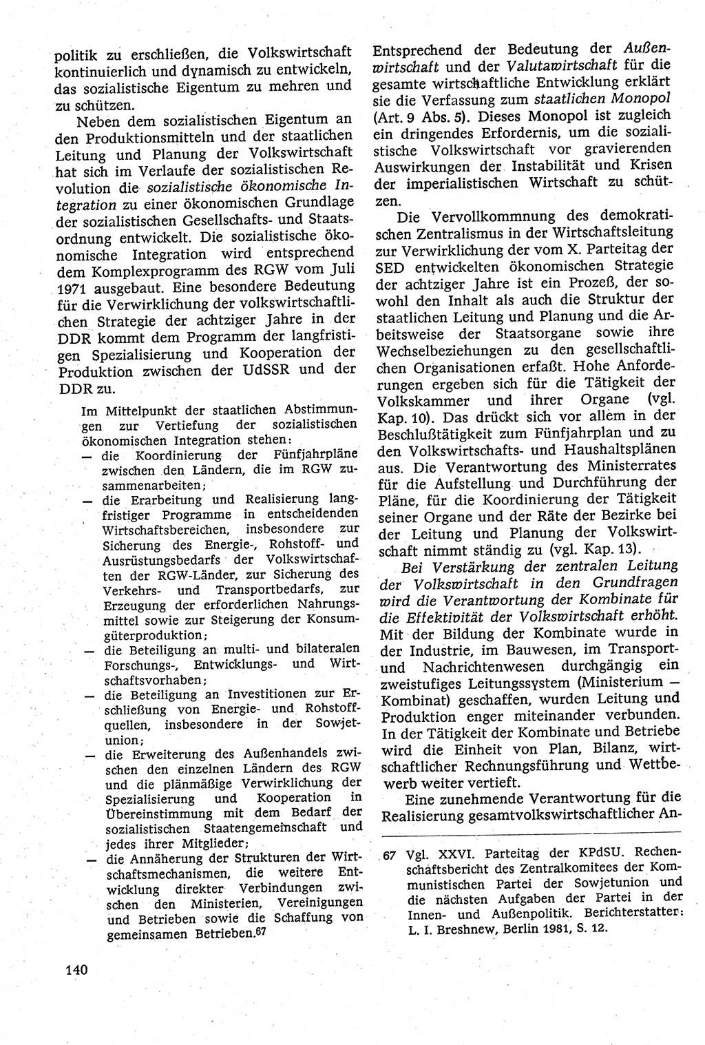 Staatsrecht der DDR [Deutsche Demokratische Republik (DDR)], Lehrbuch 1984, Seite 140 (St.-R. DDR Lb. 1984, S. 140)