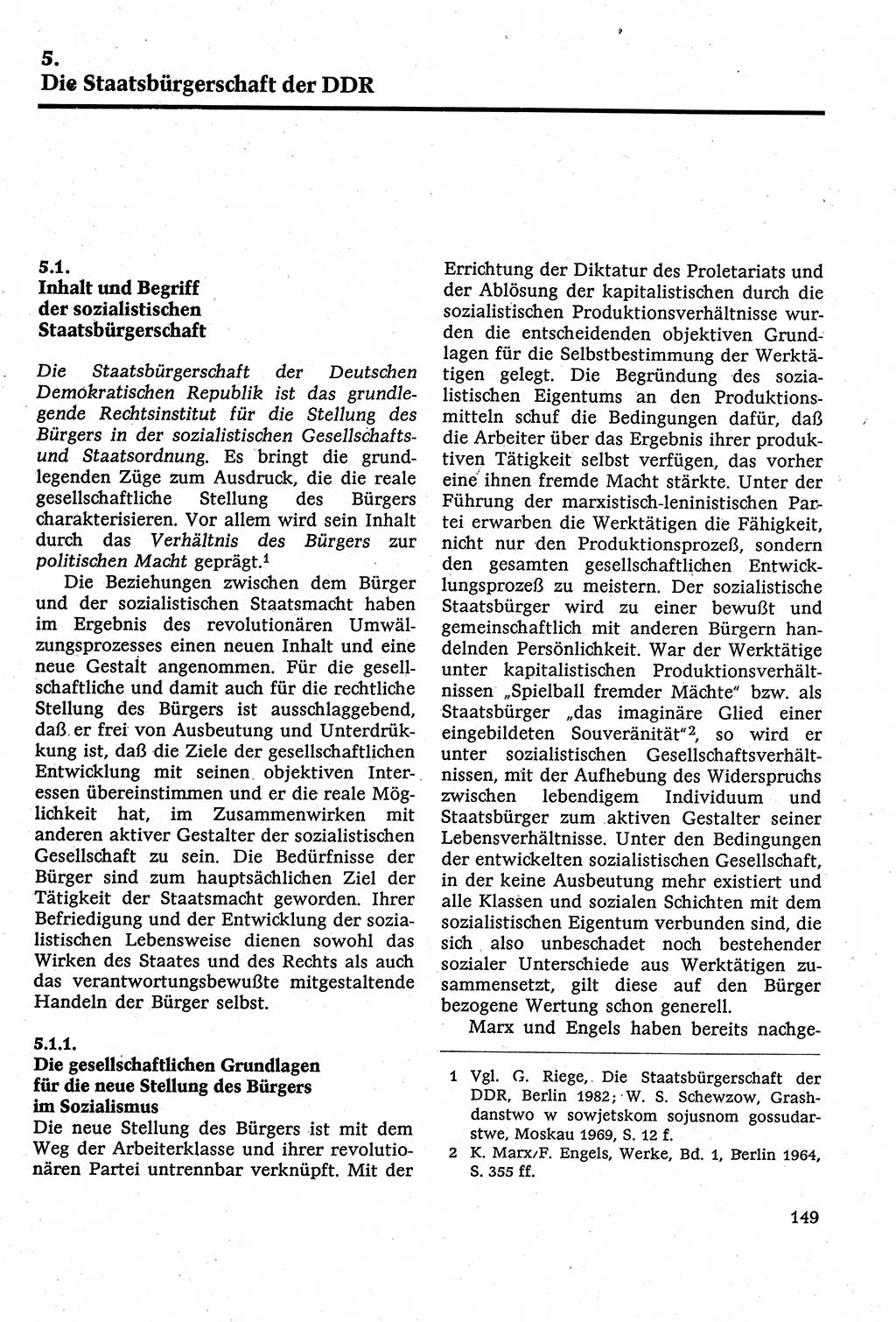 Staatsrecht der DDR [Deutsche Demokratische Republik (DDR)], Lehrbuch 1984, Seite 149 (St.-R. DDR Lb. 1984, S. 149)
