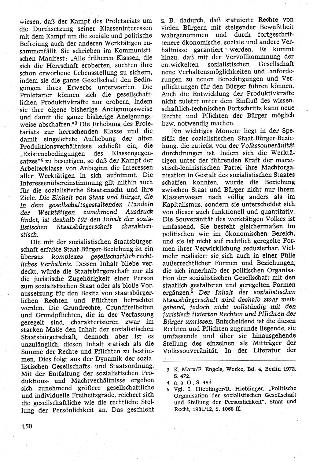 Staatsrecht der DDR [Deutsche Demokratische Republik (DDR)], Lehrbuch 1984, Seite 150 (St.-R. DDR Lb. 1984, S. 150)