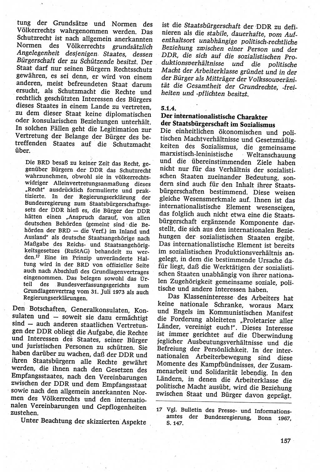 Staatsrecht der DDR [Deutsche Demokratische Republik (DDR)], Lehrbuch 1984, Seite 157 (St.-R. DDR Lb. 1984, S. 157)