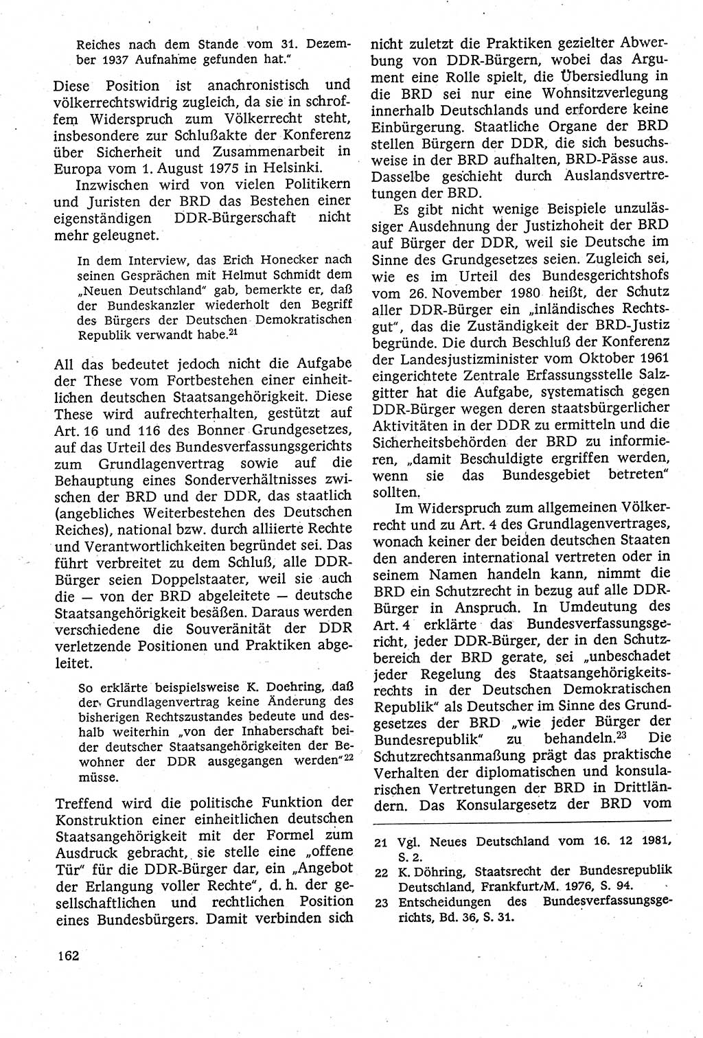 Staatsrecht der DDR [Deutsche Demokratische Republik (DDR)], Lehrbuch 1984, Seite 162 (St.-R. DDR Lb. 1984, S. 162)
