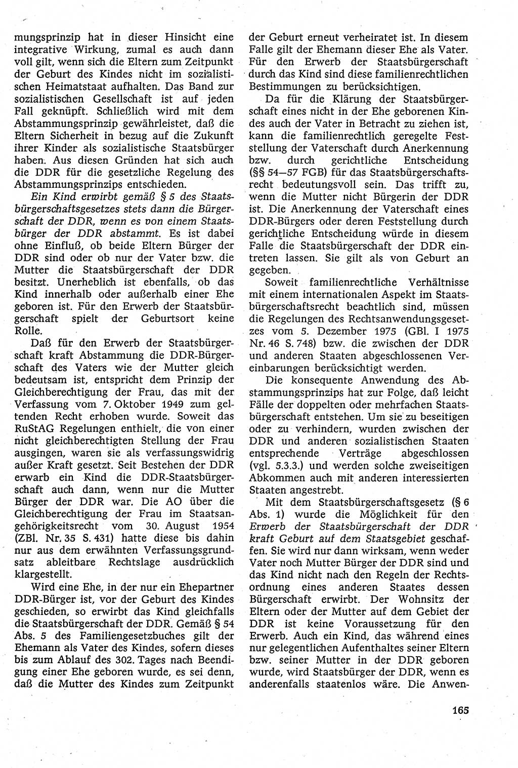 Staatsrecht der DDR [Deutsche Demokratische Republik (DDR)], Lehrbuch 1984, Seite 165 (St.-R. DDR Lb. 1984, S. 165)