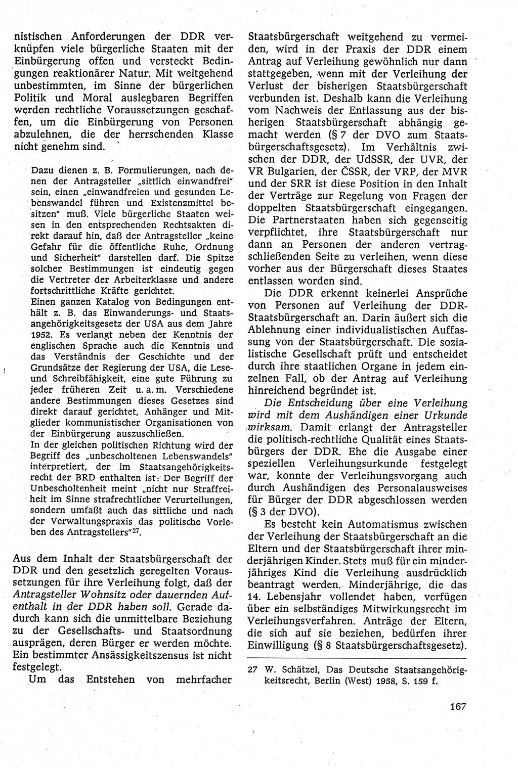 Staatsrecht der DDR [Deutsche Demokratische Republik (DDR)], Lehrbuch 1984, Seite 167 (St.-R. DDR Lb. 1984, S. 167)