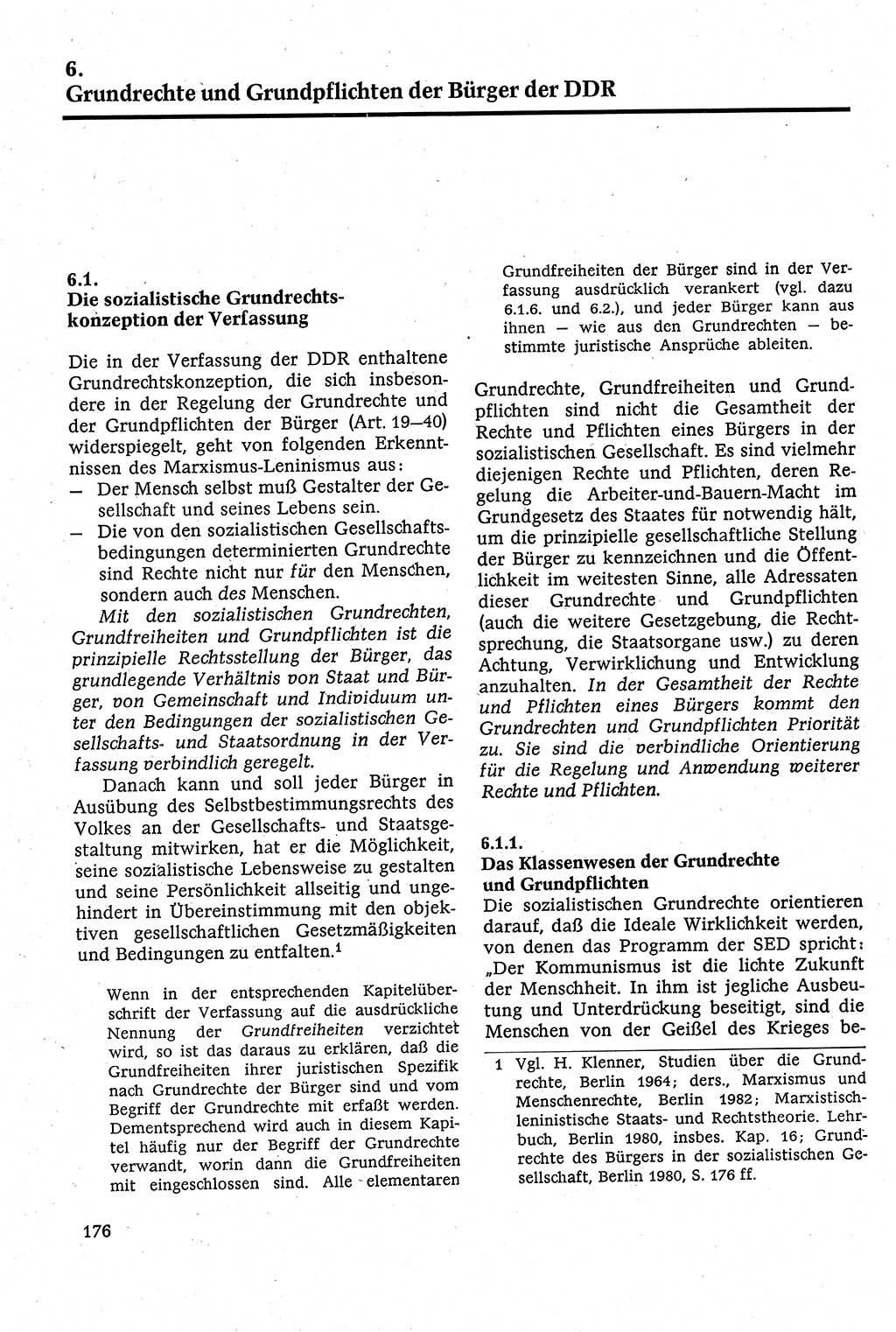 Staatsrecht der DDR [Deutsche Demokratische Republik (DDR)], Lehrbuch 1984, Seite 176 (St.-R. DDR Lb. 1984, S. 176)