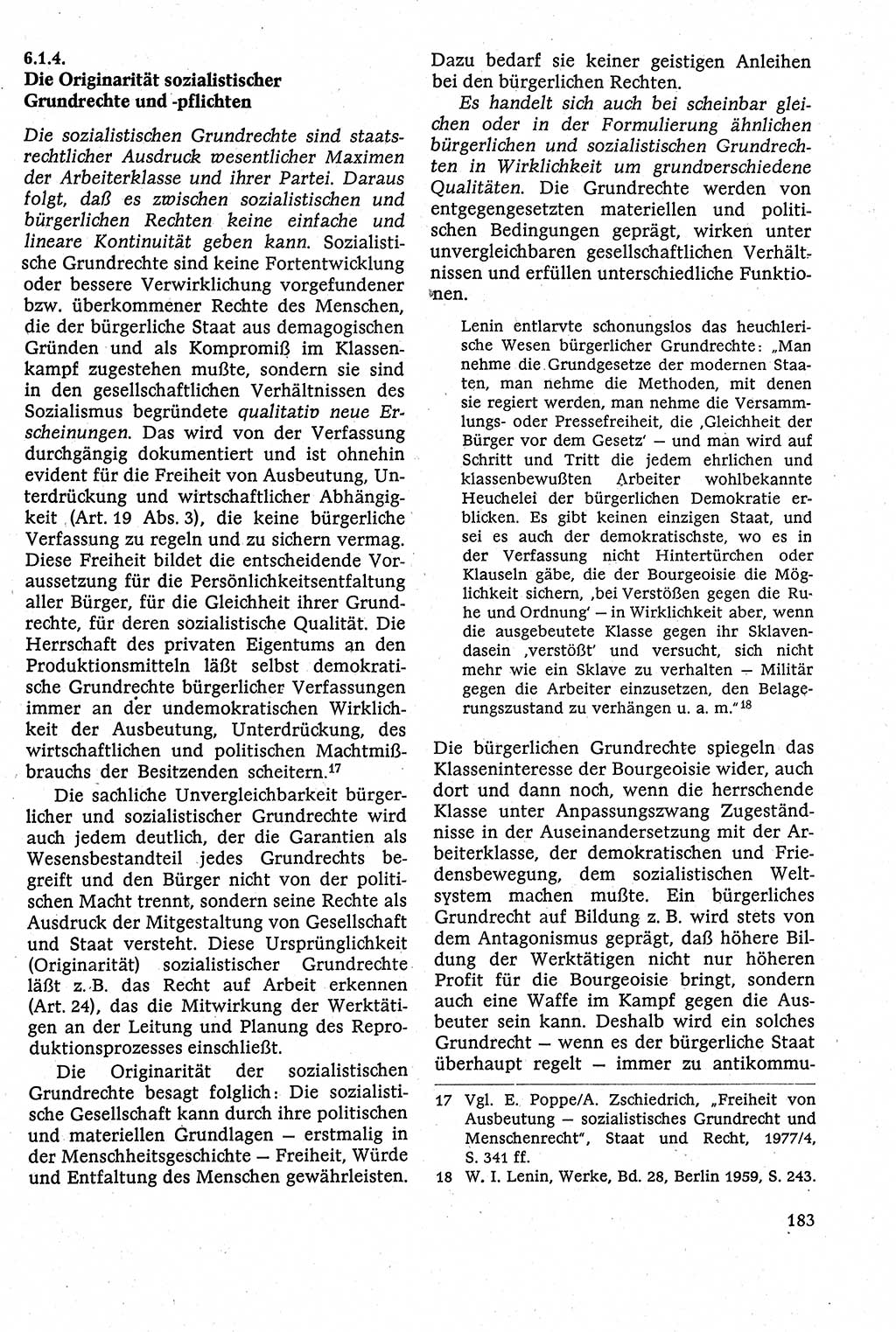 Staatsrecht der DDR [Deutsche Demokratische Republik (DDR)], Lehrbuch 1984, Seite 183 (St.-R. DDR Lb. 1984, S. 183)
