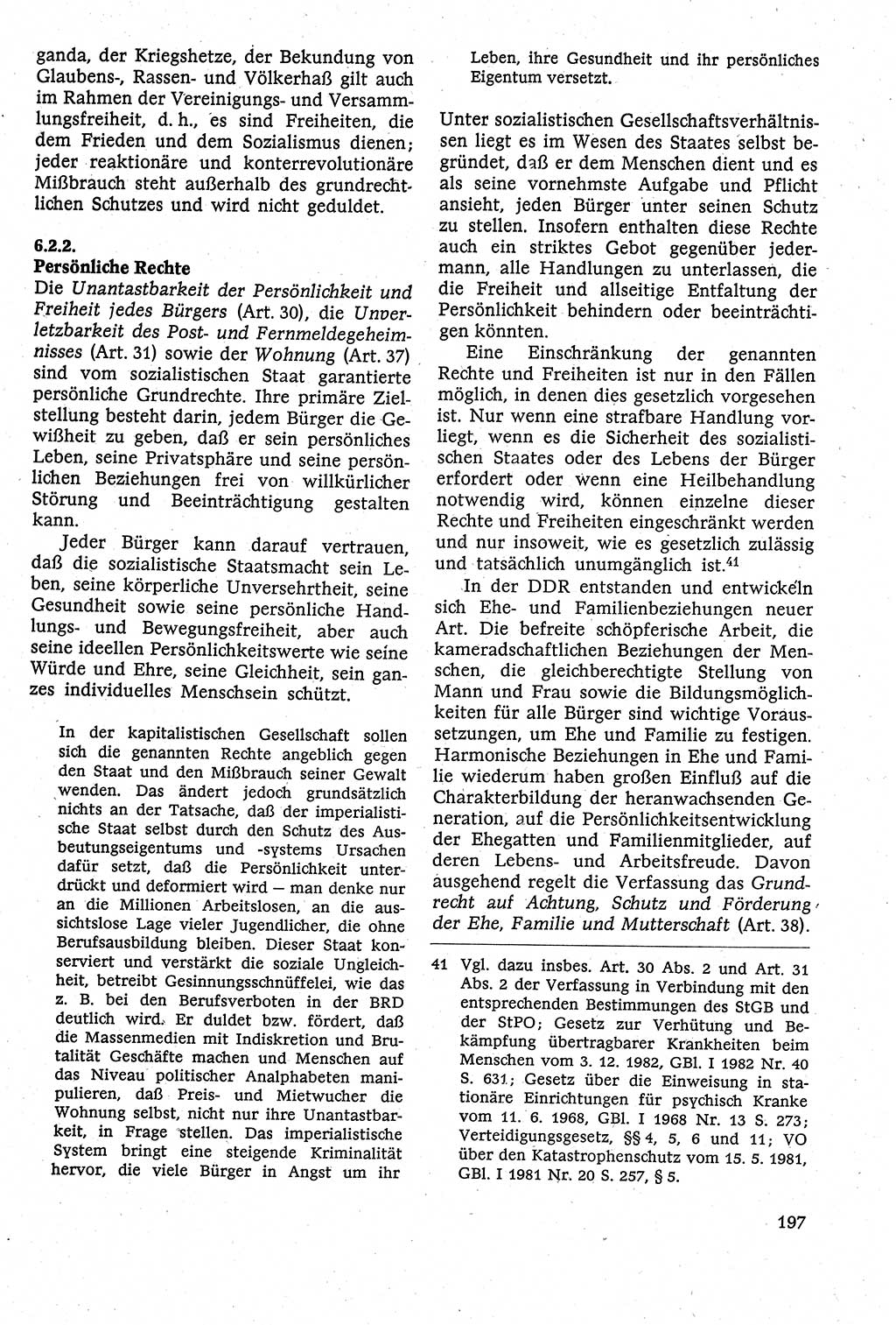 Staatsrecht der DDR [Deutsche Demokratische Republik (DDR)], Lehrbuch 1984, Seite 197 (St.-R. DDR Lb. 1984, S. 197)