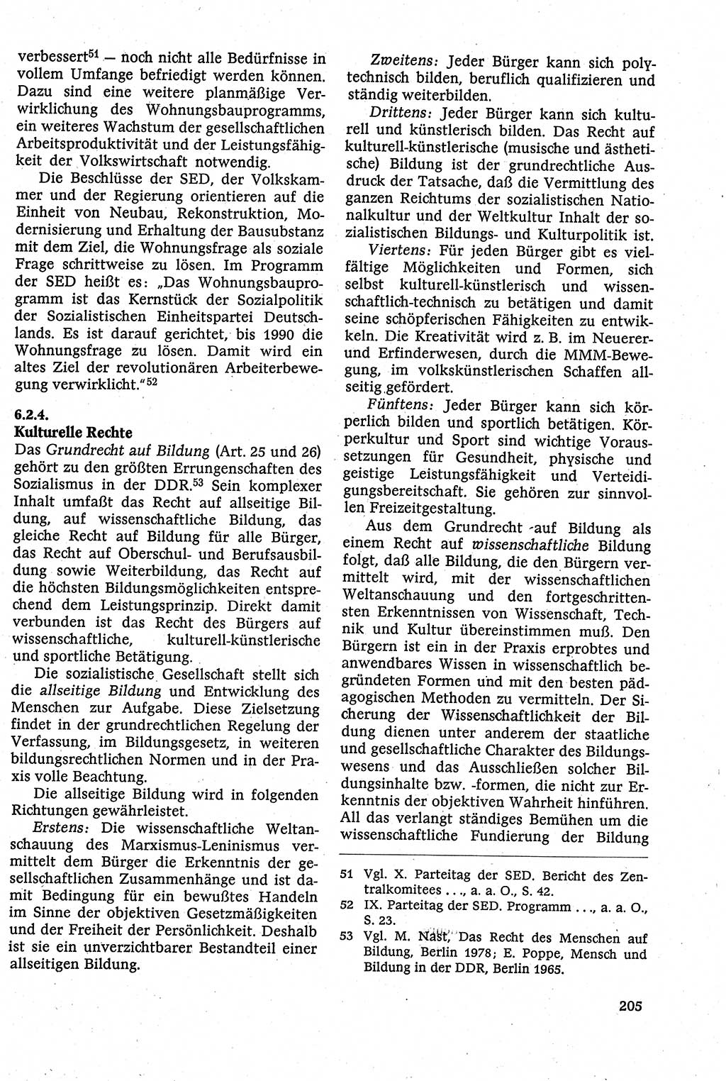 Staatsrecht der DDR [Deutsche Demokratische Republik (DDR)], Lehrbuch 1984, Seite 205 (St.-R. DDR Lb. 1984, S. 205)