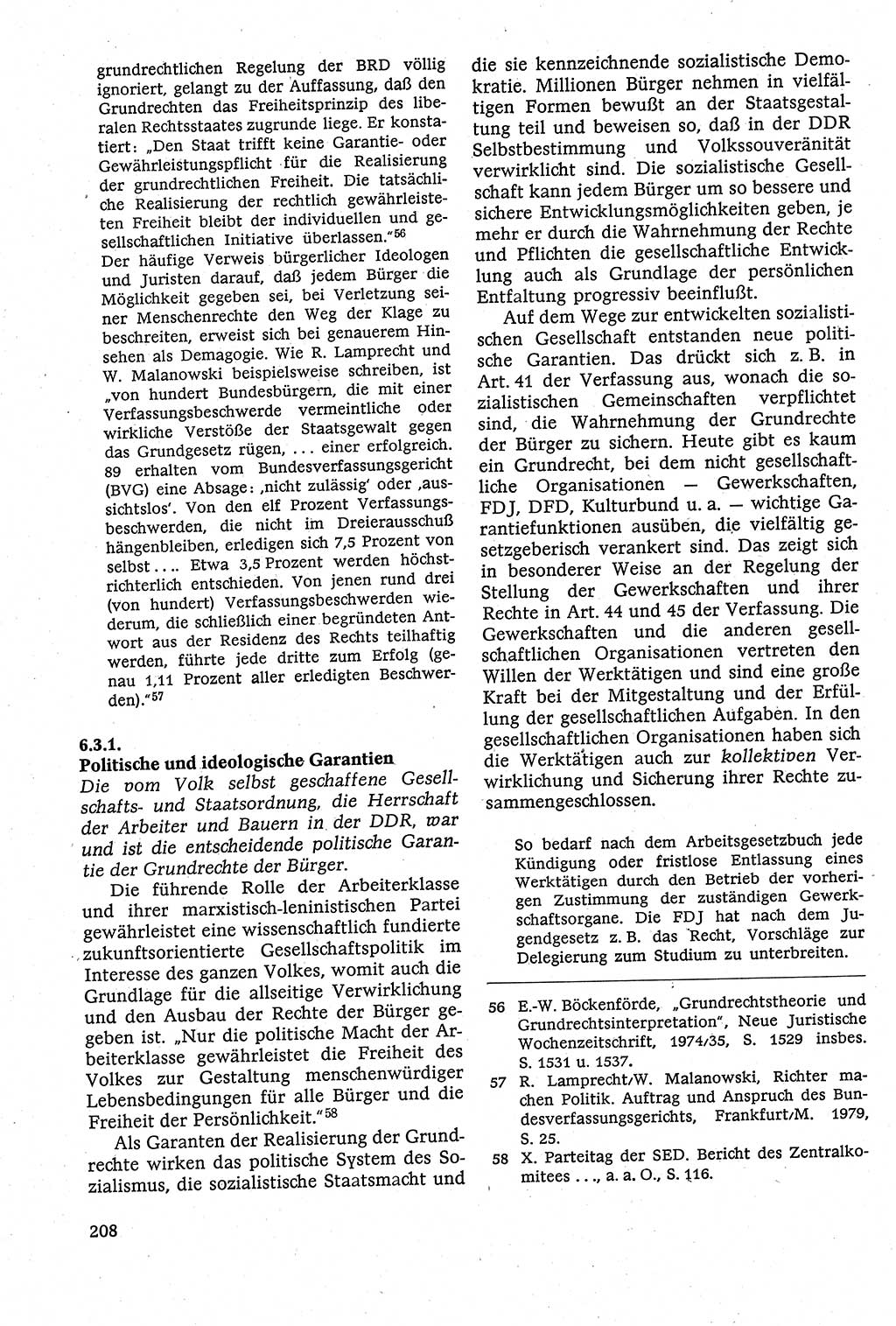 Staatsrecht der DDR [Deutsche Demokratische Republik (DDR)], Lehrbuch 1984, Seite 208 (St.-R. DDR Lb. 1984, S. 208)