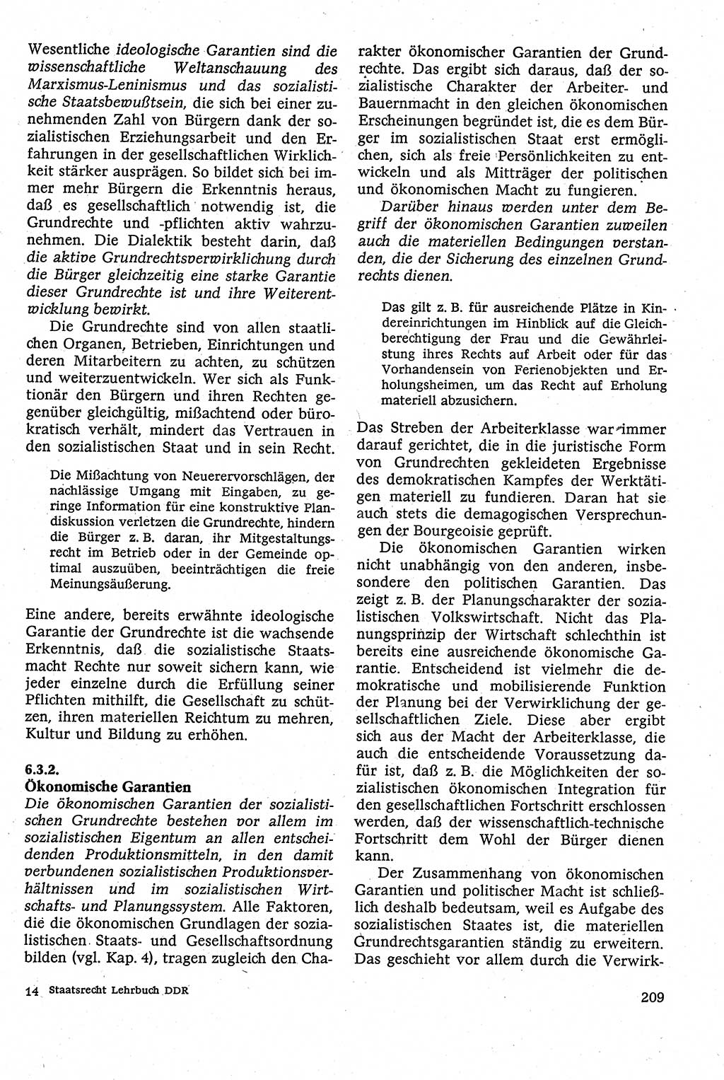 Staatsrecht der DDR [Deutsche Demokratische Republik (DDR)], Lehrbuch 1984, Seite 209 (St.-R. DDR Lb. 1984, S. 209)