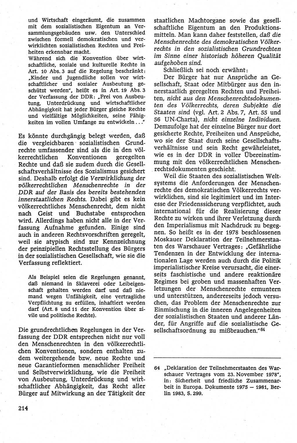 Staatsrecht der DDR [Deutsche Demokratische Republik (DDR)], Lehrbuch 1984, Seite 214 (St.-R. DDR Lb. 1984, S. 214)