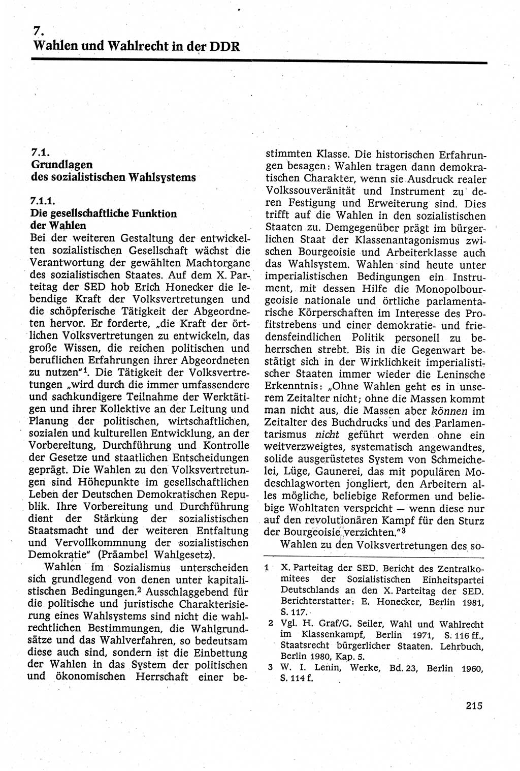 Staatsrecht der DDR [Deutsche Demokratische Republik (DDR)], Lehrbuch 1984, Seite 215 (St.-R. DDR Lb. 1984, S. 215)