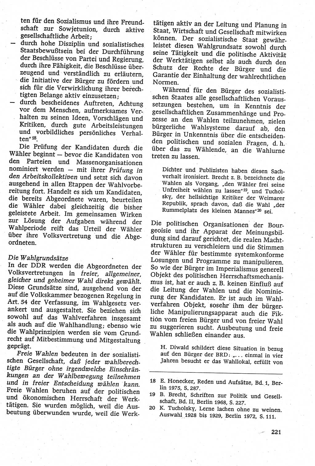 Staatsrecht der DDR [Deutsche Demokratische Republik (DDR)], Lehrbuch 1984, Seite 221 (St.-R. DDR Lb. 1984, S. 221)