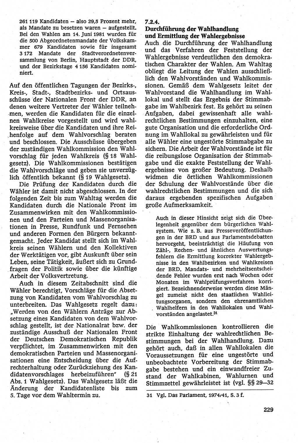 Staatsrecht der DDR [Deutsche Demokratische Republik (DDR)], Lehrbuch 1984, Seite 229 (St.-R. DDR Lb. 1984, S. 229)