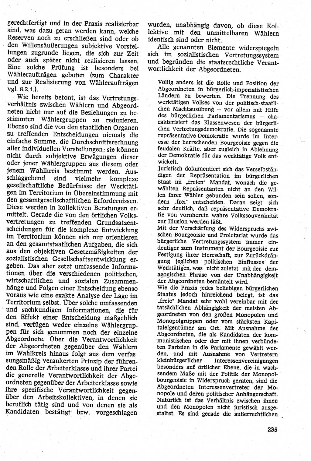 Staatsrecht der DDR [Deutsche Demokratische Republik (DDR)], Lehrbuch 1984, Seite 235 (St.-R. DDR Lb. 1984, S. 235)