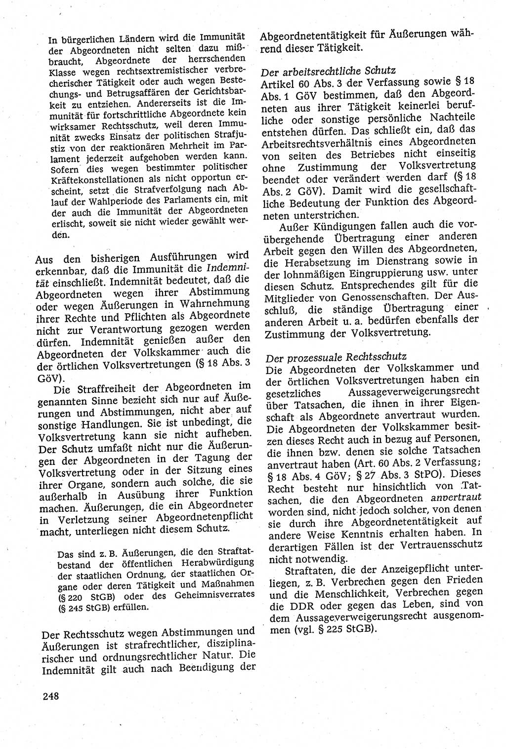 Staatsrecht der DDR [Deutsche Demokratische Republik (DDR)], Lehrbuch 1984, Seite 248 (St.-R. DDR Lb. 1984, S. 248)