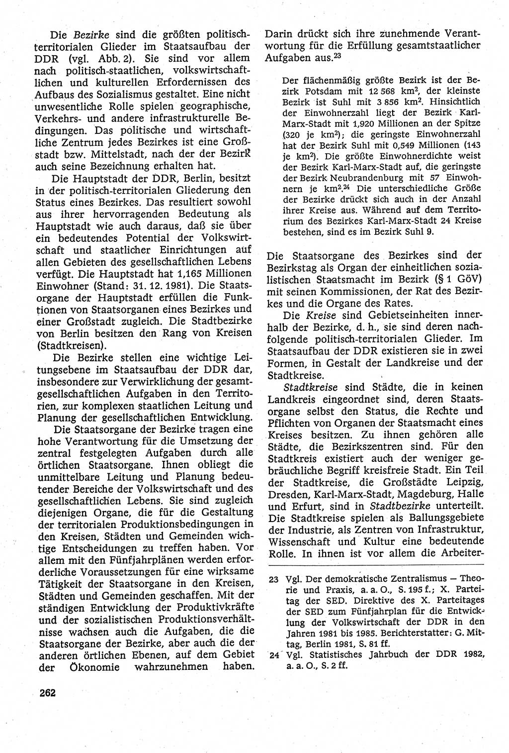 Staatsrecht der DDR [Deutsche Demokratische Republik (DDR)], Lehrbuch 1984, Seite 262 (St.-R. DDR Lb. 1984, S. 262)