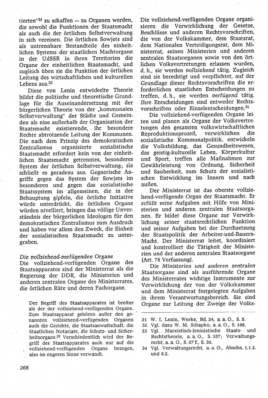 Staatsrecht der DDR [Deutsche Demokratische Republik (DDR)], Lehrbuch 1984, Seite 268 (St.-R. DDR Lb. 1984, S. 268)