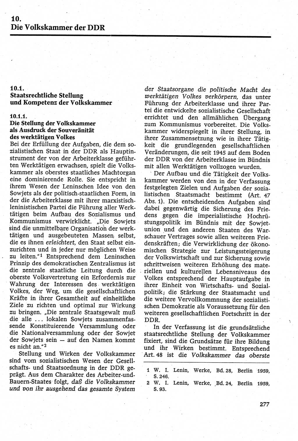 Staatsrecht der DDR [Deutsche Demokratische Republik (DDR)], Lehrbuch 1984, Seite 277 (St.-R. DDR Lb. 1984, S. 277)