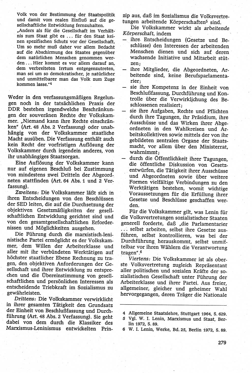 Staatsrecht der DDR [Deutsche Demokratische Republik (DDR)], Lehrbuch 1984, Seite 279 (St.-R. DDR Lb. 1984, S. 279)