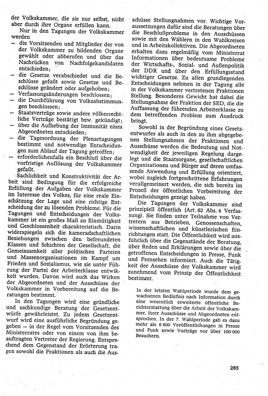 Staatsrecht der DDR [Deutsche Demokratische Republik (DDR)], Lehrbuch 1984, Seite 285 (St.-R. DDR Lb. 1984, S. 285)