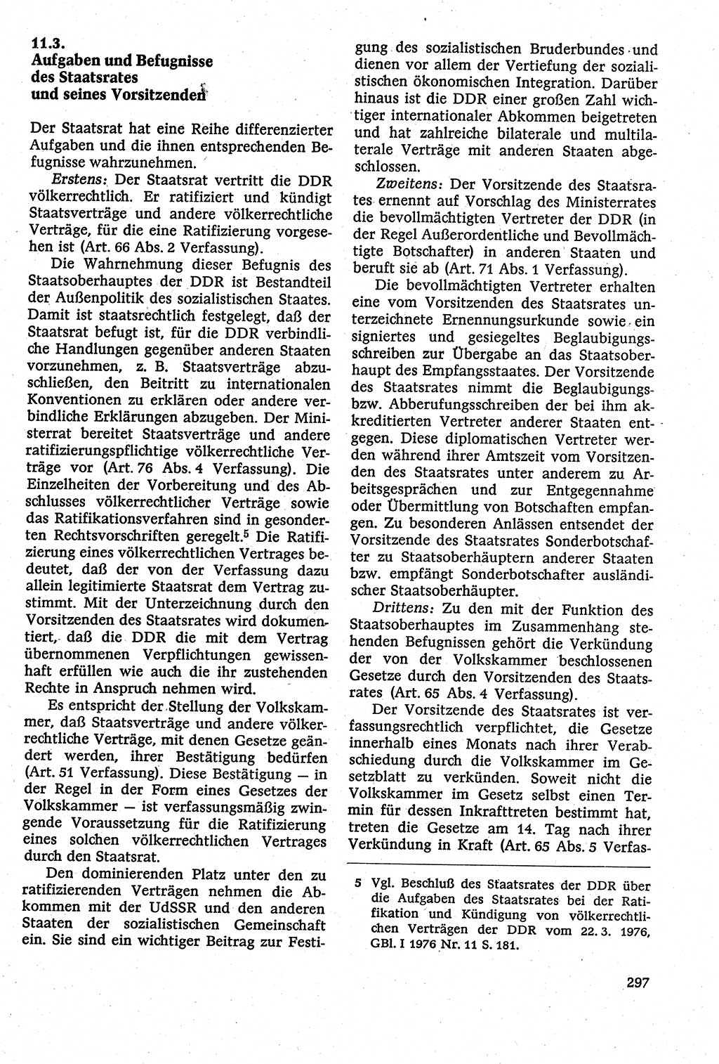 Staatsrecht der DDR [Deutsche Demokratische Republik (DDR)], Lehrbuch 1984, Seite 297 (St.-R. DDR Lb. 1984, S. 297)