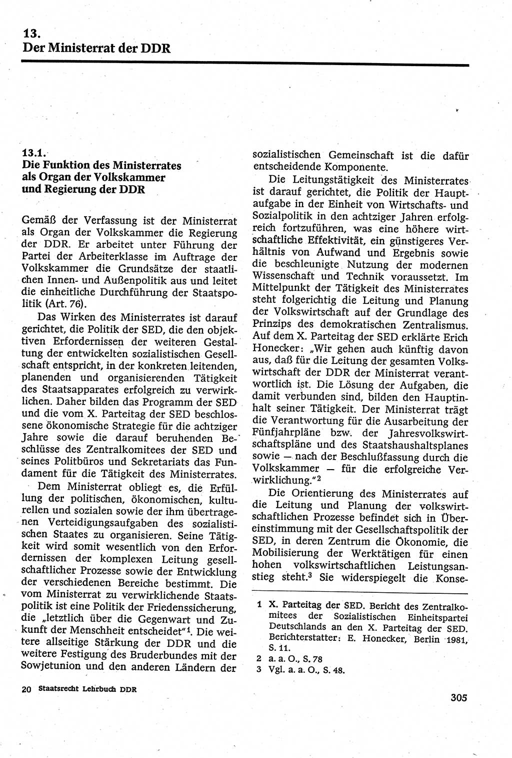 Staatsrecht der DDR [Deutsche Demokratische Republik (DDR)], Lehrbuch 1984, Seite 305 (St.-R. DDR Lb. 1984, S. 305)