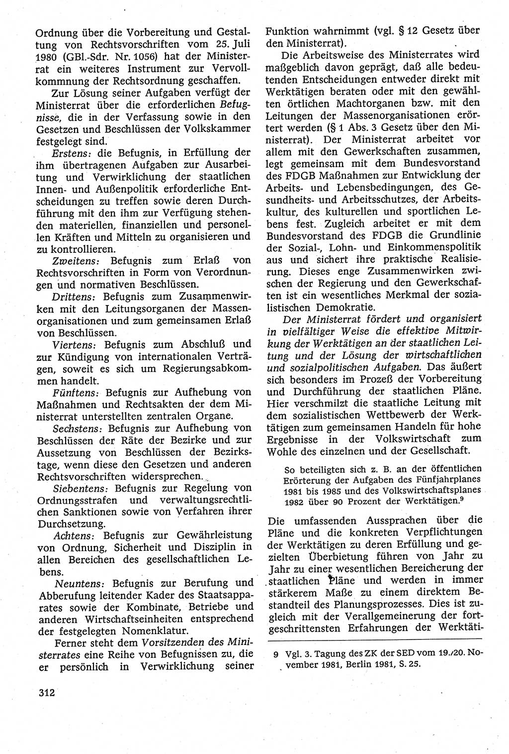 Staatsrecht der DDR [Deutsche Demokratische Republik (DDR)], Lehrbuch 1984, Seite 312 (St.-R. DDR Lb. 1984, S. 312)