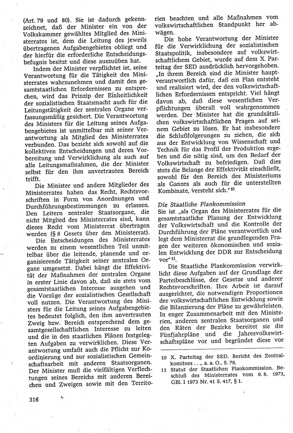 Staatsrecht der DDR [Deutsche Demokratische Republik (DDR)], Lehrbuch 1984, Seite 316 (St.-R. DDR Lb. 1984, S. 316)