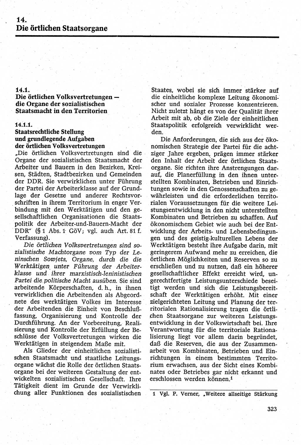 Staatsrecht der DDR [Deutsche Demokratische Republik (DDR)], Lehrbuch 1984, Seite 323 (St.-R. DDR Lb. 1984, S. 323)