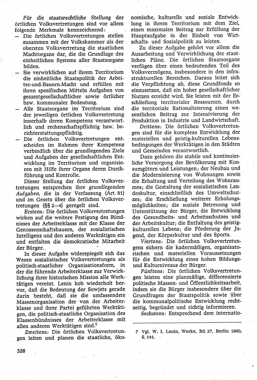 Staatsrecht der DDR [Deutsche Demokratische Republik (DDR)], Lehrbuch 1984, Seite 326 (St.-R. DDR Lb. 1984, S. 326)
