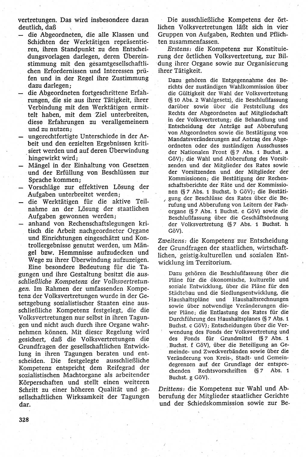 Staatsrecht der DDR [Deutsche Demokratische Republik (DDR)], Lehrbuch 1984, Seite 328 (St.-R. DDR Lb. 1984, S. 328)