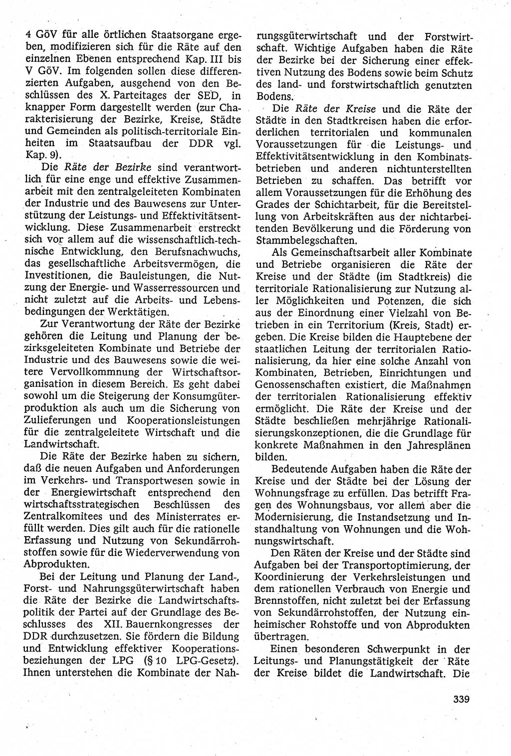 Staatsrecht der DDR [Deutsche Demokratische Republik (DDR)], Lehrbuch 1984, Seite 339 (St.-R. DDR Lb. 1984, S. 339)