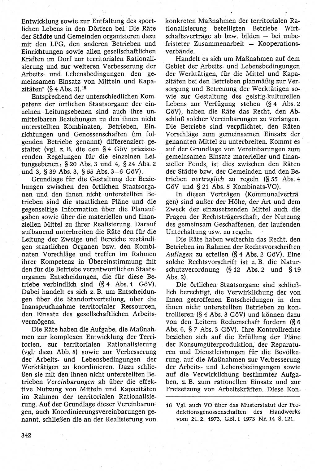 Staatsrecht der DDR [Deutsche Demokratische Republik (DDR)], Lehrbuch 1984, Seite 342 (St.-R. DDR Lb. 1984, S. 342)