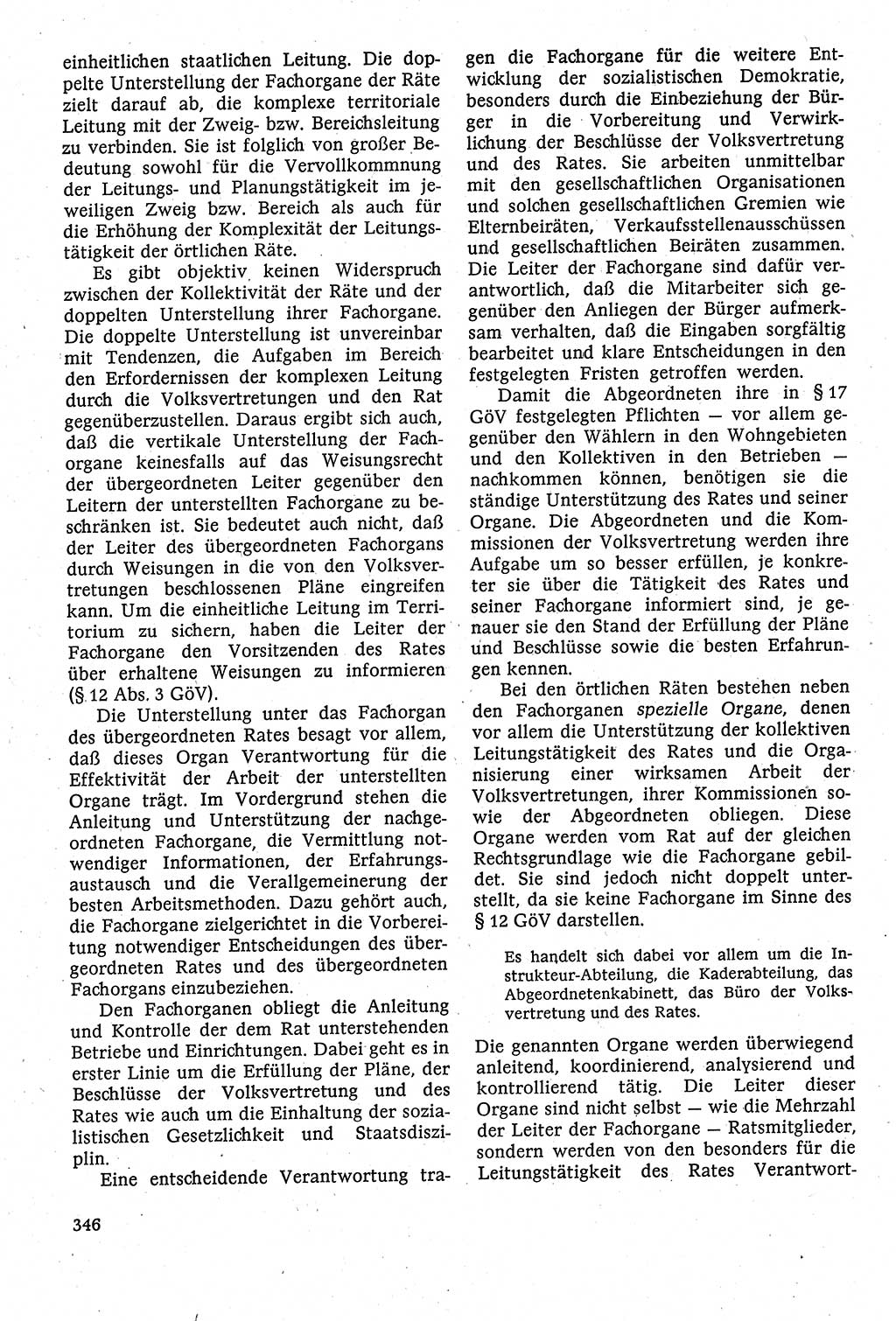 Staatsrecht der DDR [Deutsche Demokratische Republik (DDR)], Lehrbuch 1984, Seite 346 (St.-R. DDR Lb. 1984, S. 346)