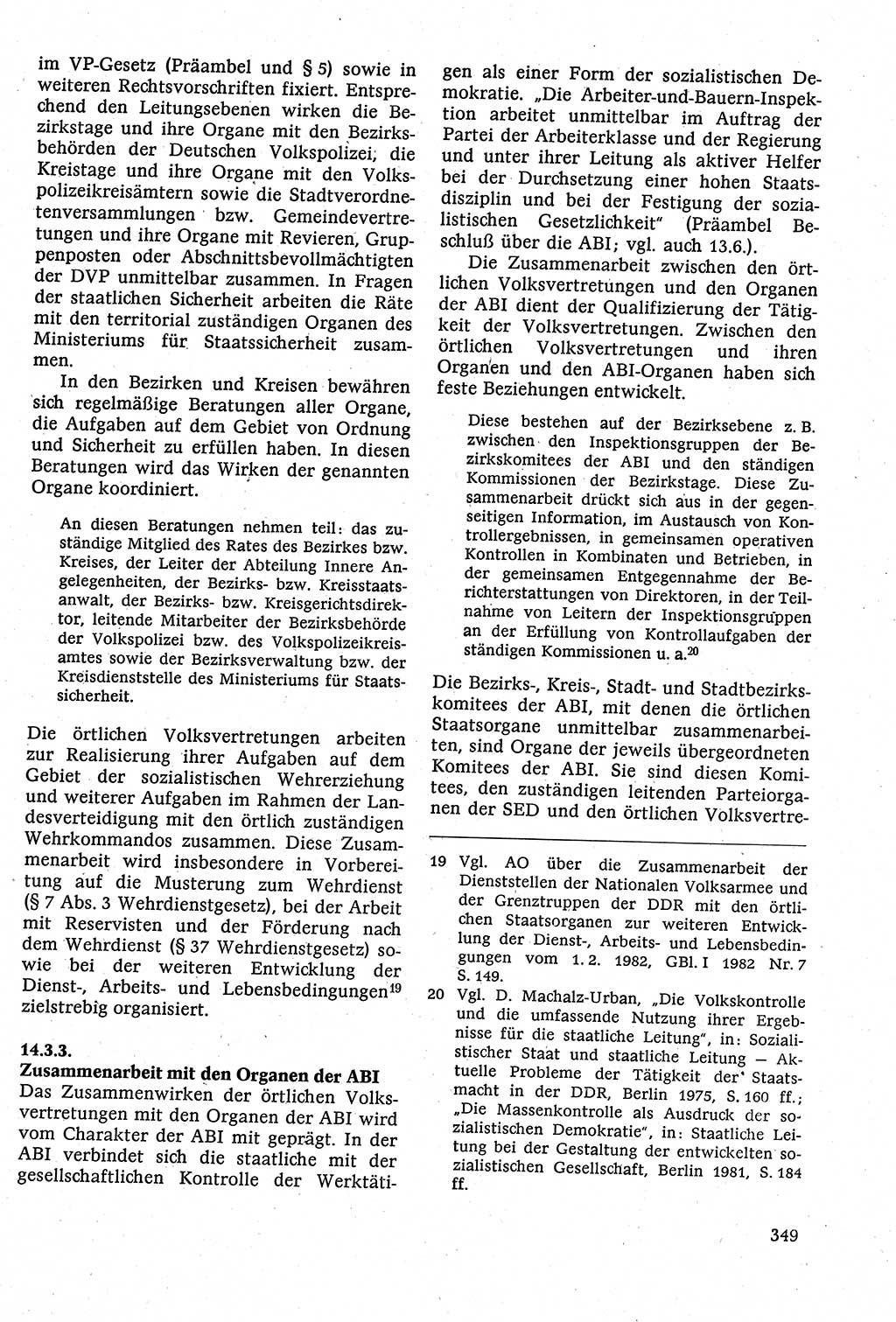 Staatsrecht der DDR [Deutsche Demokratische Republik (DDR)], Lehrbuch 1984, Seite 349 (St.-R. DDR Lb. 1984, S. 349)